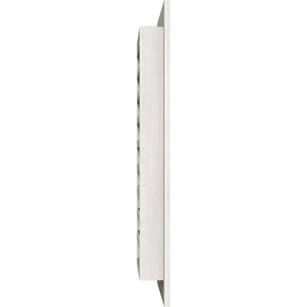 18 inchw x 28 inchh Vertical Gable Vent (23 inchw x 33 inchh Frame Size): Primed, Functional, Smooth Western Red Cedar Gable Ven