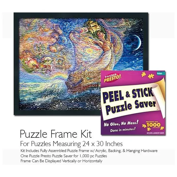 Jigsaw Puzzle Frame Kit - Made to Display Puzzles Measuring 24x30 Inches