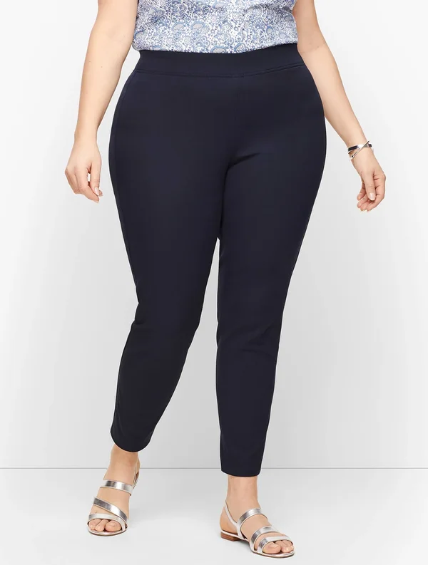 Plus Size - Talbots Essex Ankle Pants - Indigo - 14
