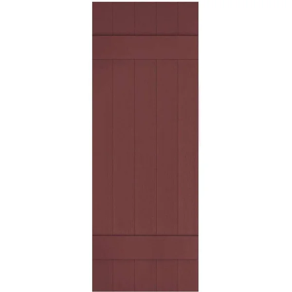 17 1/2 inchw x 30 inchh Lifetime Vinyl, Custom Five Board Joined (2 Batten), Board-n-Batten Shutters, w/Shutter-Loks (Per Pair)