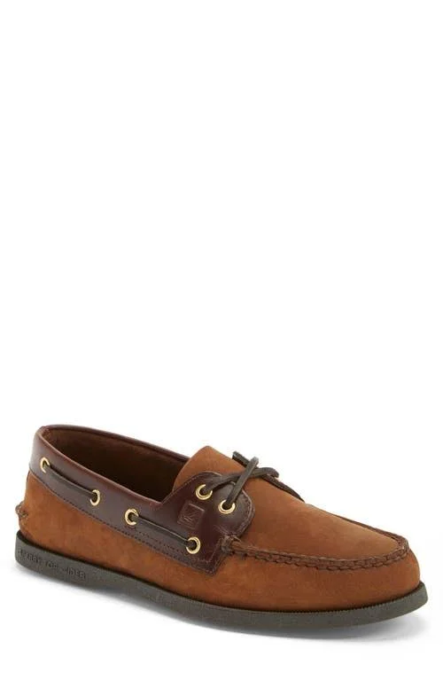 Sperry &Authentic Original& Boat Shoe - Size 13 in Brown/Brown at Nordstrom