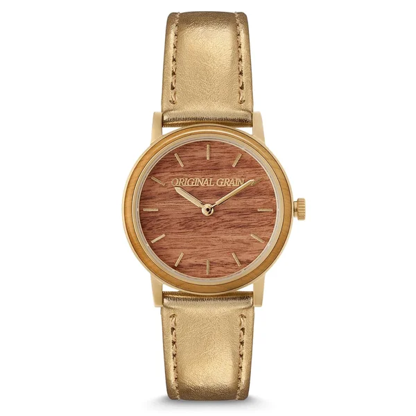 Original Grain The Minimalist Quartz Movement Olive Wood Dial Ladies Watch OG341801WGBG