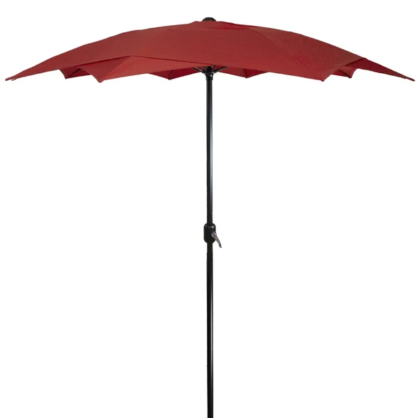 8.85ft Outdoor Patio Lotus Umbrella with Hand Crank - Terracotta