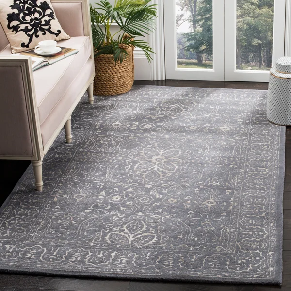 Safavieh Glamour GLM516B Steel - Blue 6& x 9& Area Rug