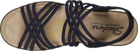 Women's Skechers Petite Parallel Strappy Sandal, Adult, Size: 8 M, Navy