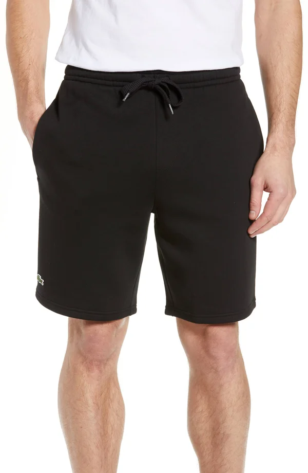 Lacoste Men's Sport Tennis Fleece Shorts : Black