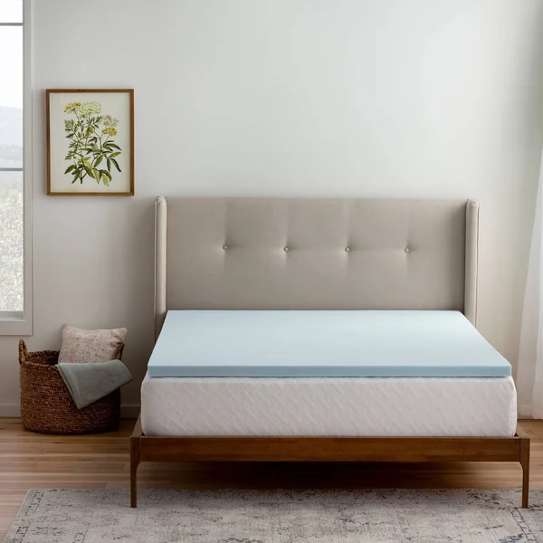 Brookside Gel Infused Memory Foam Mattress Topper - Blue Twin