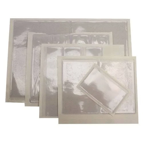 MyBinding 1-1/4x22 x 2-1/2x22 Crystal Clear Adhesive Vinyl Pockets 100 Pack - STB-143