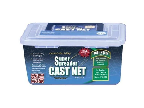 Fitec Rs750 Super Spreader Cast Net, Clear
