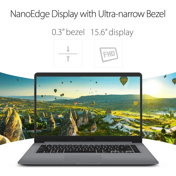 Asus VivoBook F510qa 15.6 WideView FHD Laptop - AMD Quad Core A12-9720p, 4GB DDR4, 128GB Ssd, Windows 10, Gray
