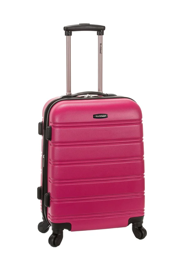 Rockland Magenta Melbourne 20-in. Expandable ABS Carry on