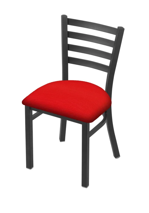 Holland Bar Stool 400 Jackie 18x22 Chair with Pewter Finish and Canter Kiwi Green Seat