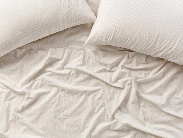 Coyuchi - Organic Crinkled Percale Fitted Sheet Cal King Pewter