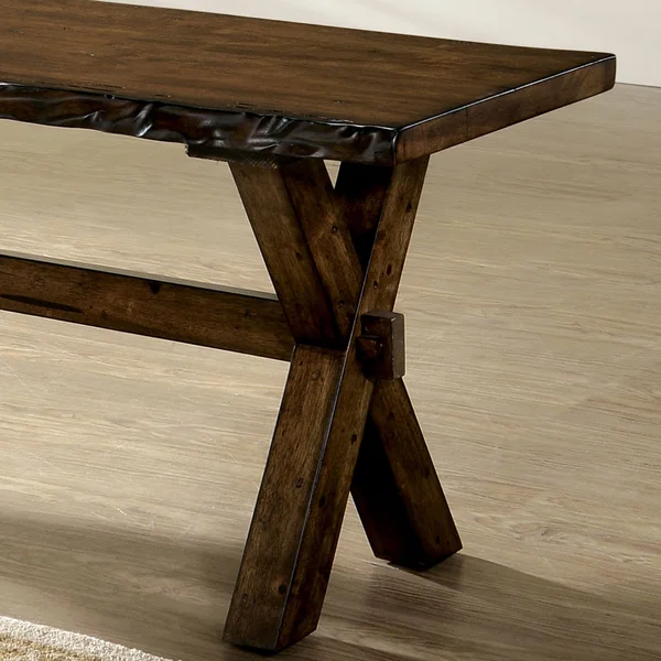 Carbon Loft Maddock Rustic 54-Inch Live Edge Dining Bench - Walnut