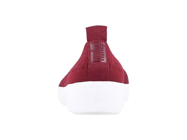 Fitflop Women's Uberknit Slip-On Ballerina Flats Berry 7.5