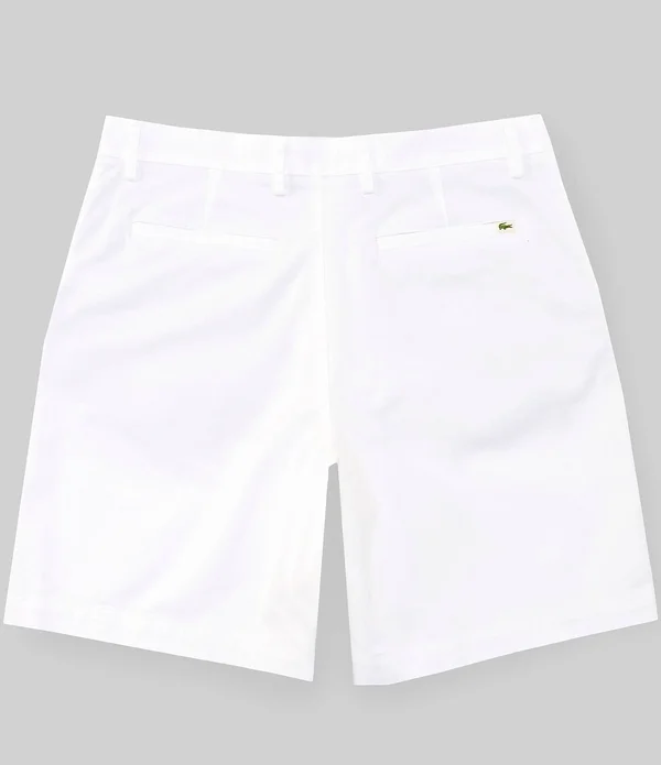 Lacoste Men's Regular Fit Cotton Gabardine Bermuda Shorts, White, 30