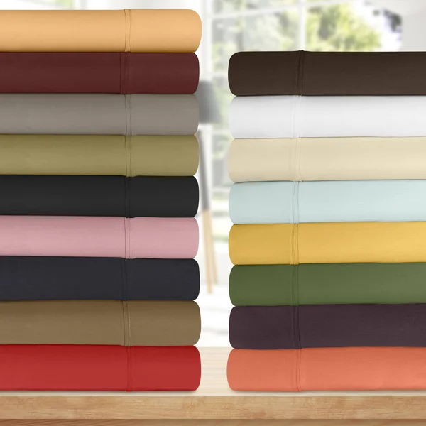 Egyptian Linens Outlet 300-TC Cotton Solid Sheet Set - Gold, Queen