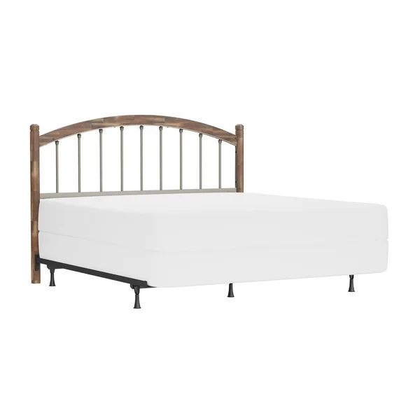 Hillsdale Furniture Bayfront Wood and Metal Headboard with Frame, Pewter - Queen
