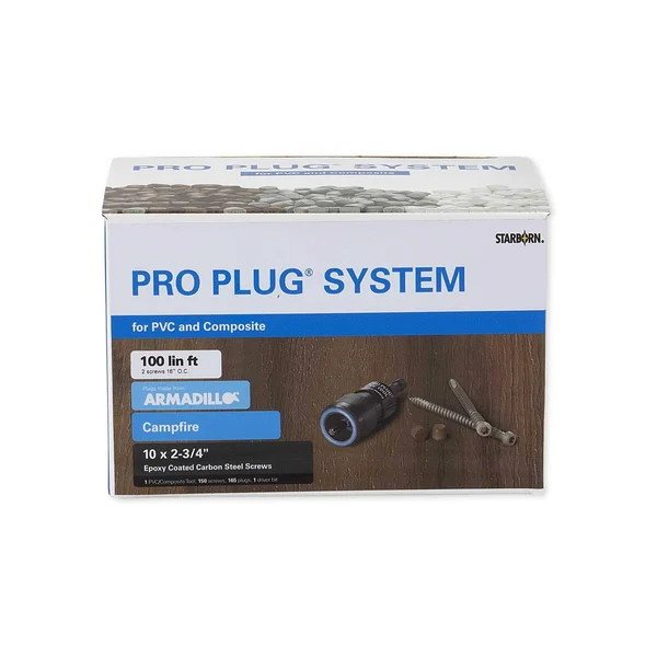 Starborn Industries Pro Plug System for Armadillo Decking - 100 Linear Feet - Epoxy Coated Carbon Steel - #10 x 2-3/4x22 - Armad