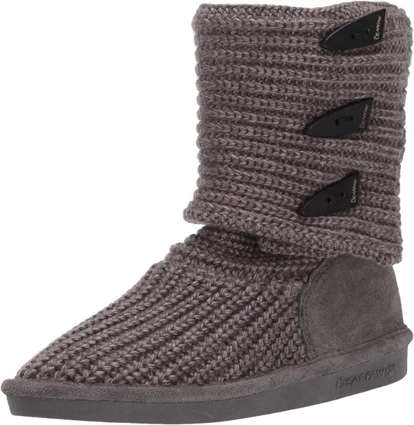 Bearpaw Women's Knit Tall Boot Gray 10