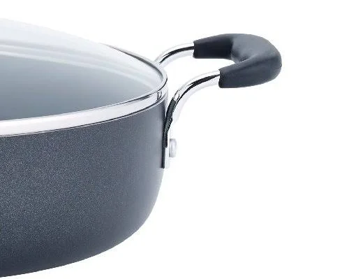 T-Fal A84284 Nonstick Deep Covered Everyday Pan with Silicone Loop Handles Cookware 12-Inch Black