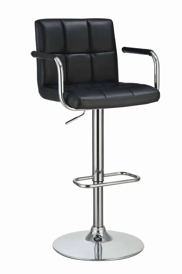 Coaster Adjustable Height Bar Stool, Black