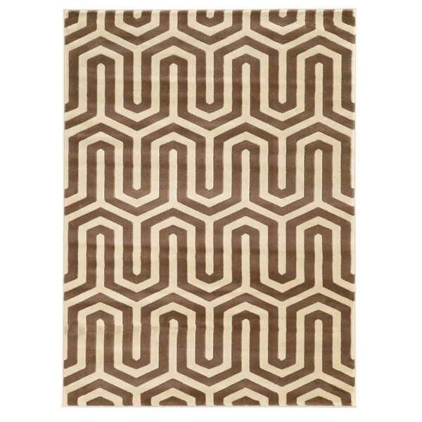 Linon Roma Tangent Geometric Rug - Grey, 5x7 ft