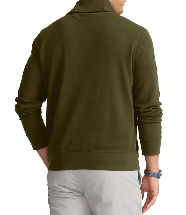 Polo Ralph Lauren Luxury Jersey Shawl Pullover - Mens, S, Aviator Navy