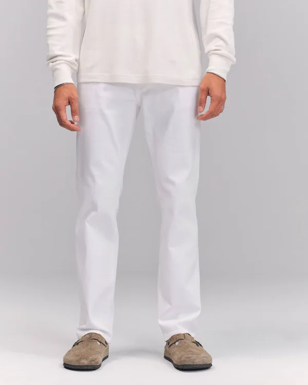 Men's Straight Jeans in White - Size 32 x 34, Abercrombie & Fitch