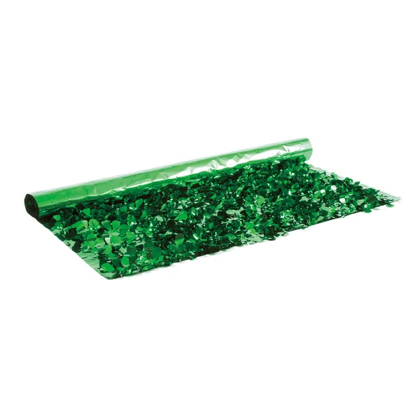 15& Green Contemporary Metallic Floral Sheeting Party Streamers