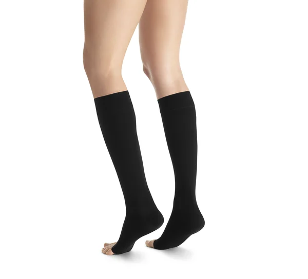 Jobst Opaque Knee High 20-30 mmHg Compression Stockings - Open Toe, X-Large, Natural