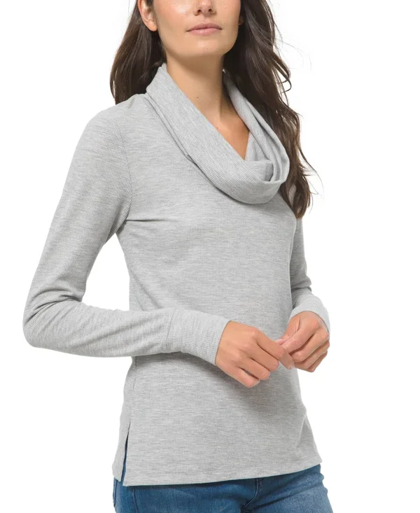 Michael Michael Kors Waffle Knit Cowl Neck Long Sleeve Top - XL