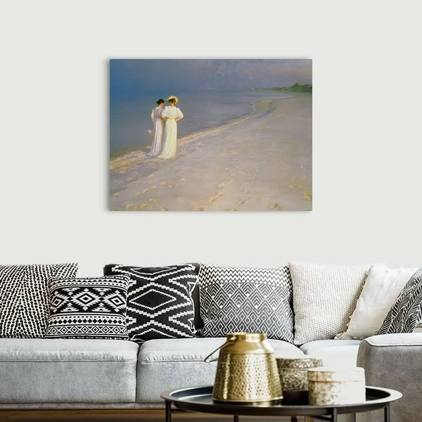 Summer Evening on The Skagen Southern Beach - Canvas Wall Art, 48x36, Great Big Canvas