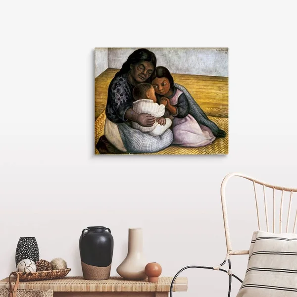 Rivera: Mother and Children - Canvas Wall Art, 30x24, Great Big Canvas