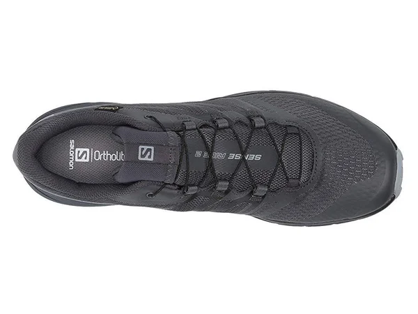 Salomon Men's Sense Ride 2 GTX Invisible Fit Shoes Ebony, Black, Quarry 10.5