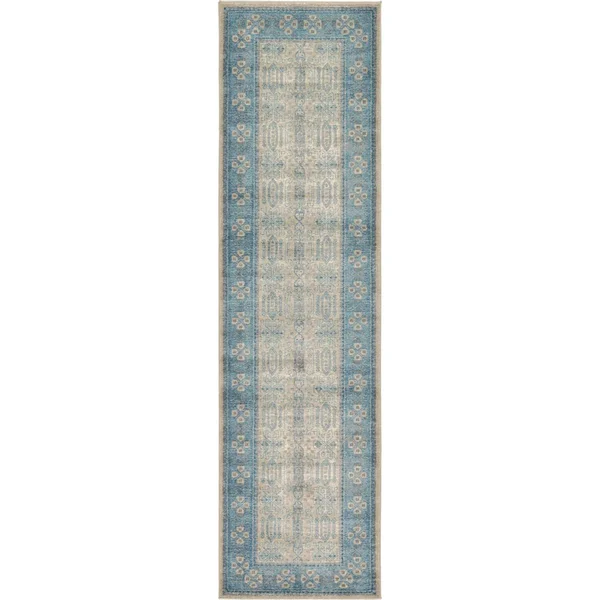 Unique Loom Aigen Salzburg Runner Rug - 2& 7 x 10& (Beige)