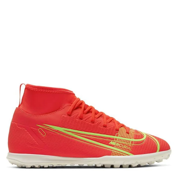 Nike Mercurial Superfly Club DF Junior Astro Turf Sneaker, Size 3, Crimson/Green