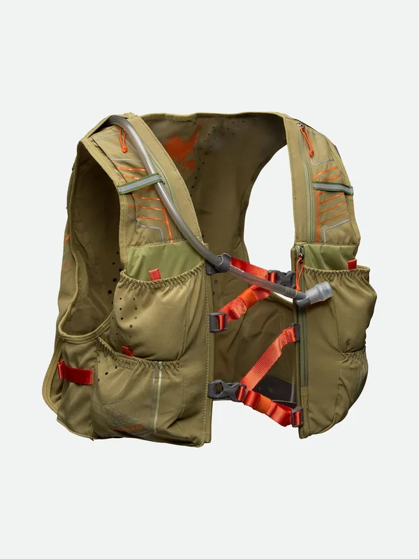 Nathan VaporKrar 12L 2.0 Insulated Hydration Vest Mosstone/Exuberance, Xs