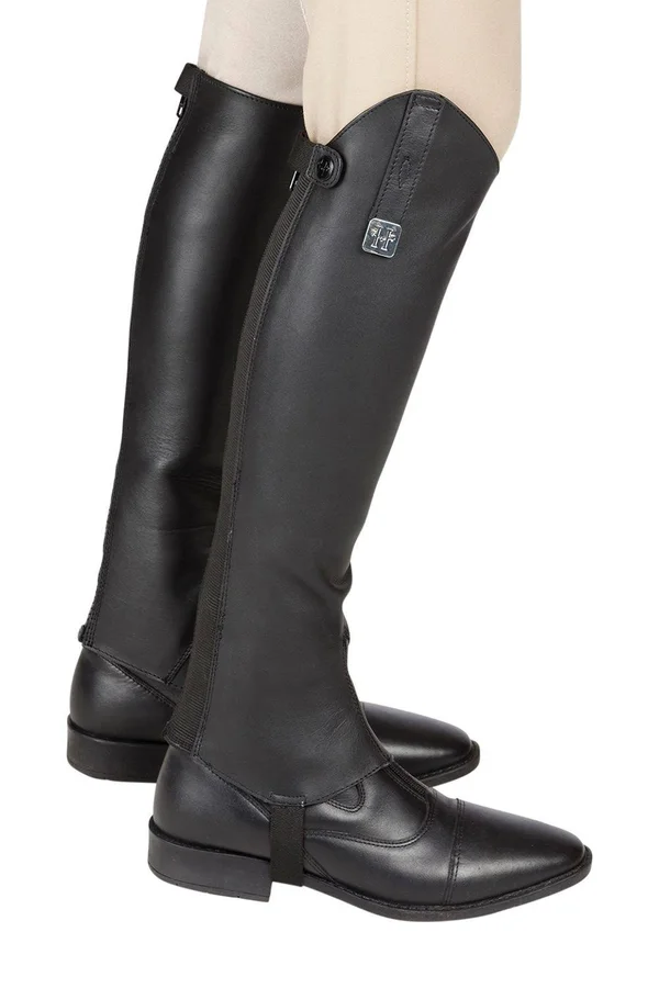 Huntley Equestrian Premium Brazilian Leather Half Chaps Medium/X-Tall