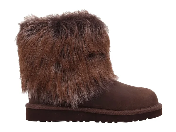 Ugg Kids Ellee Leather Boots Chocolate - Kids Unisex, Size: 2, Brown