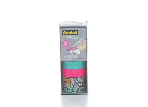 Scotch Expressions Washi Tape - Multi-Pack with Storage Box, Neon Pink, Travel, 3 Rolls (C317-3PK-TRV)