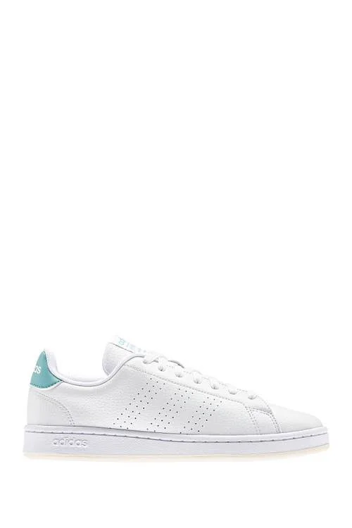 Adidas Women's Advantage Shoe 11, White/White/Mint Tone