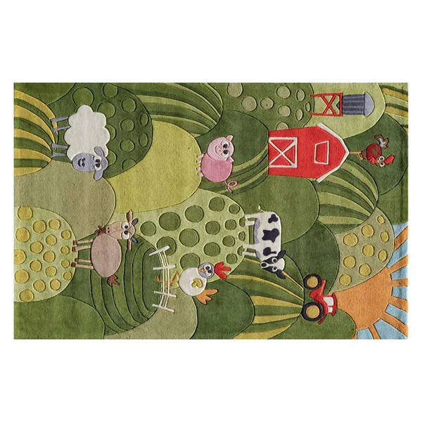 Momeni Lil Mo Whimsy Area Rug, Grass, 2& x 3&
