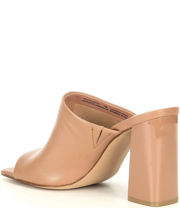 Steve Madden Tule Heeled Sandal Women's Shoes Blush Leather : 8 M