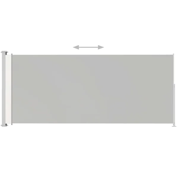 vidaXL Patio Retractable Side Awning 86.6x22x118.1x22 Black