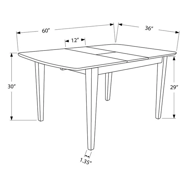 Dining Table - Maple, with A Leaf - Monarch Specialties - I 4267