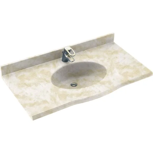 Swanstone EV1B2261-125 Cloud White 22x22X61x22 Europa Vanity Top