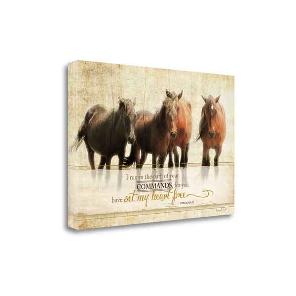 Tangletown Fine Art 'I Run' Graphic Art Print on Canvas, Brown