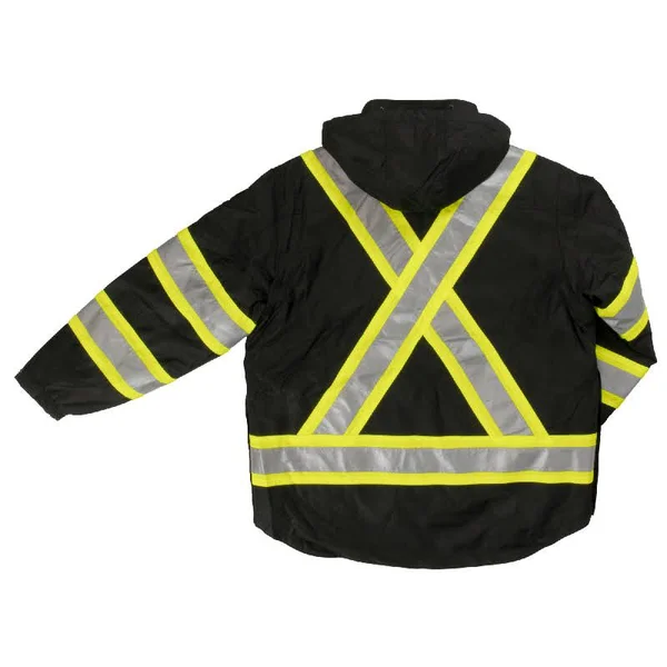 Safety Insulated 5-in-1 Parka - 2XL, Black Work King S42621