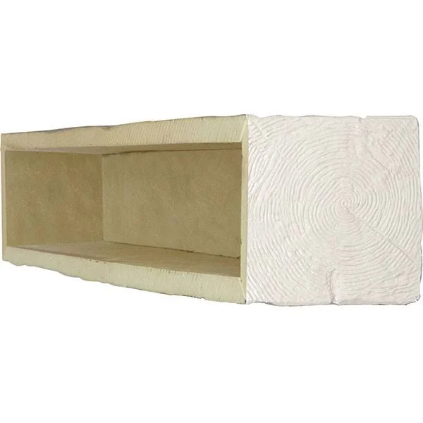 Ekena Millwork MANURW08X12X60UN 8x22H x 12x22D x 60x22W Riverwood Faux Wood Fireplace Mantel - Factory Prepped, Ready for Paint